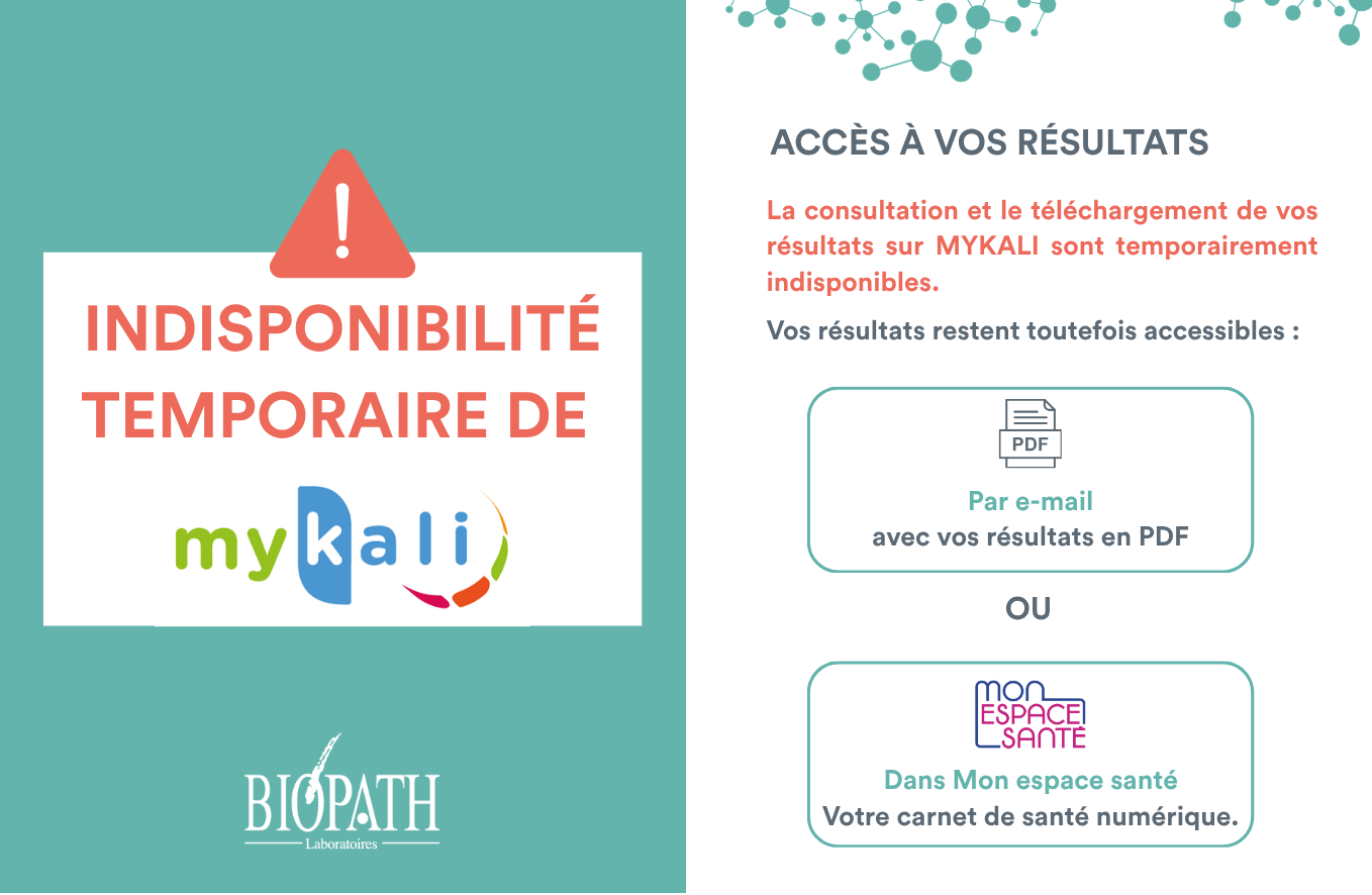 Indisponibilité Temporaire MyKali